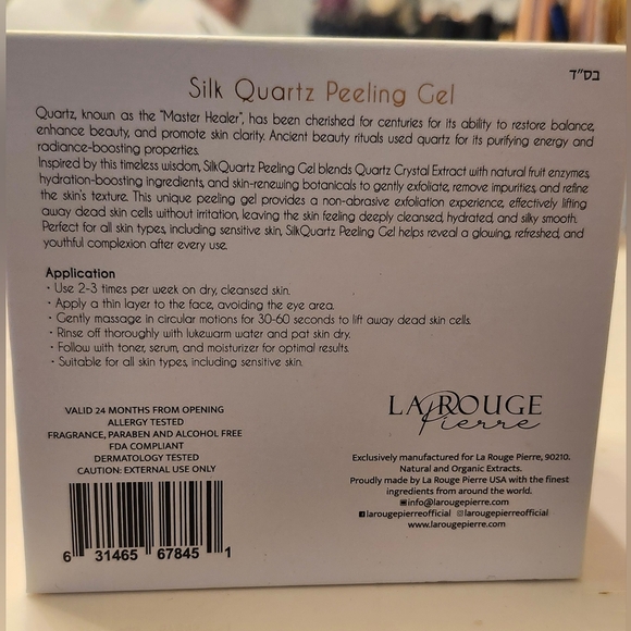 NIB-Silk Peeling Gel-La Rouge Pierre Quartz Collection - Picture 4 of 7